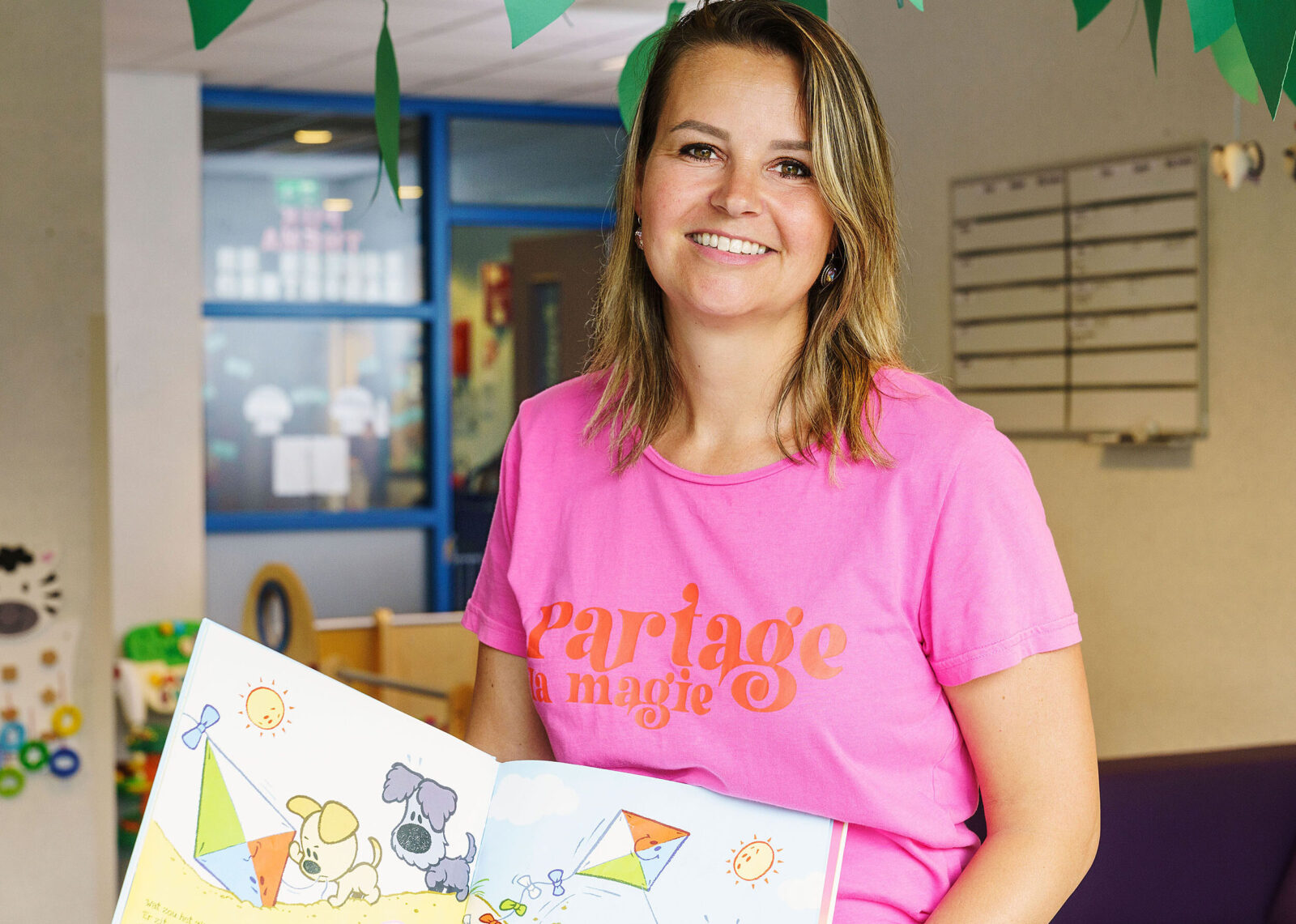 Onze collega Ilona aan het werk op onze kinderopvanglocatie